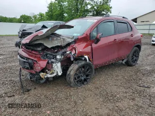 2021 Chevrolet Trax LT z VIN KL7CJPSM3MB366660, wystawiony jako Copart lot #59910545 z przebiegiem 80 390 mil mil oraz Szkoda całkowita • Salvage title. Historia ofert i sprzedaży dostępna na DreamBid. Obrazek 1.
