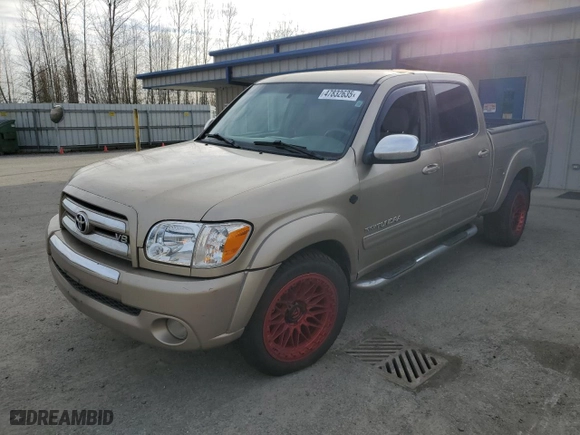 2005 Toyota Tundra SR5 with VIN 5TBDT44155S475496, listed as a Copart auction lot 47832635 with 0 mi miles and Salvage Title. Bid and sale history available at carsss.com. Image 2.