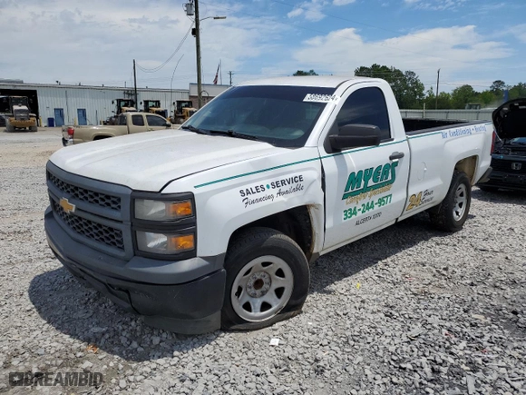 2015 Chevrolet Silverado 1500 Work Truck with VIN 1GCNCPEC9FZ174372, listed as a Copart auction lot 58692624 with 286,226 mi miles and Clean Title. Bid and sale history available at carsss.com. Image 1.