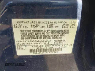 2008 Nissan Sentra S with VIN 3N1AB61E68L671363, listed as a IAAI auction lot 42261715 with 186,028 mi miles and . Bid and sale history available at DreamBid. Image 9.