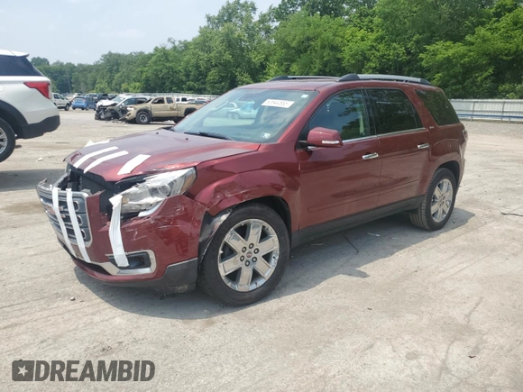 2017 GMC Acadia Limited with VIN 1GKKRSKDXHJ207774, listed as a Copart auction lot 60644865 with 134,983 mi miles and Salvage title. Bid and sale history available at DreamBid. Image 1.