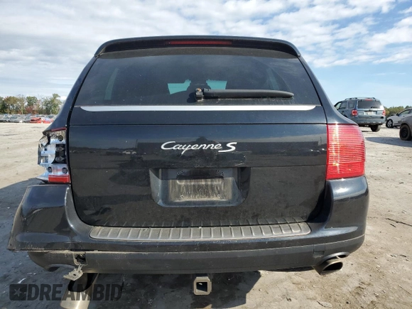 2005 Porsche Cayenne S with VIN WP1AB29PX5LA61015, listed as a Copart auction lot 76097734 with 106,331 mi miles and Salvage Title. Bid and sale history available at carsss.com. Image 6.