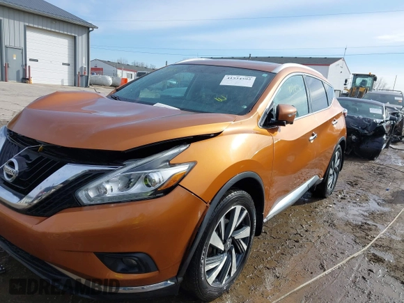 2017 Nissan Murano S with VIN 5N1AZ2MH6HN103570, listed as a IAAI auction lot 41534592 with 104,057 mi miles and . Bid and sale history available at DreamBid. Image 2.