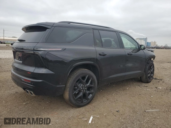 2025 Chevrolet Traverse AWD RS with VIN 1GNEVLRS8SJ221749, listed as a Copart auction lot 56988265 with Not provided miles and Salvage title. Bid and sale history available at DreamBid. Image 3.