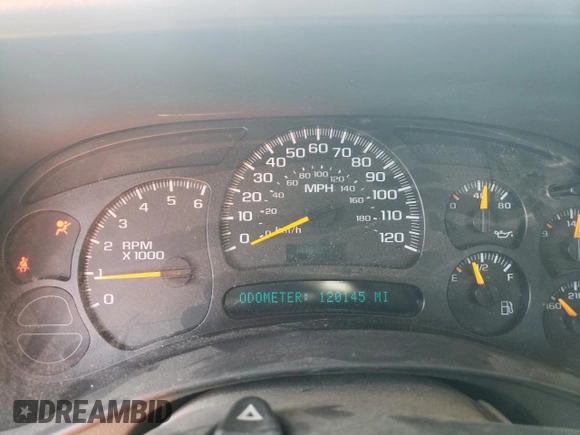 2005 Chevrolet Silverado 1500 LS z VIN 2GCEC13TX51291255, wystawiony jako Copart lot #54575475 z przebiegiem 120 145 mil mil oraz Szkoda całkowita • Salvage title. Historia ofert i sprzedaży dostępna na DreamBid. Obrazek 9.