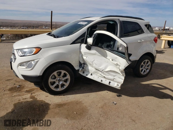 2019 Ford EcoSport SE with VIN MAJ6S3GL7KC262949, listed as a Copart auction lot 44280045 with 49,643 mi miles and Salvage Title. Bid and sale history available at carsss.com. Image 1.