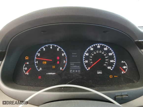 2009 Hyundai Azera GLS with VIN KMHFC46D29A360151, listed as a Copart auction lot 47944885 with 103,850 mi miles and Clean Title. Bid and sale history available at carsss.com. Image 9.