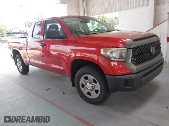 2019 Toyota Tundra SR with VIN 5TFRM5F16KX141657, listed as a IAAI auction lot 42395908 with 157,629 mi miles and . Bid and sale history available at DreamBid. Image 1.