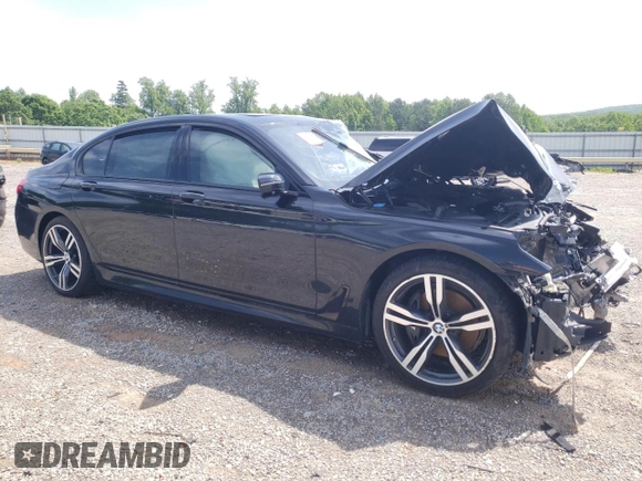 2016 BMW 7 Series 740i with VIN WBA7E2C59GG738509, listed as a Copart auction lot 52097993 with 0 mi miles. Bid and sale history available at carsss.com. Image 4.