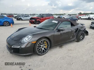 2015 Porsche 911 Turbo S with VIN WP0CD2A98FS178049, listed as a Copart auction lot 73181714 with 11,176 mi miles and Salvage Title. Bid and sale history available at carsss.com. Image 1.