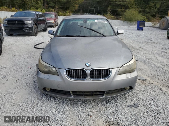 2003 BMW 5 Series 545iA with VIN WBANB335X4B112739, listed as a Copart auction lot 78258374 with 102,107 mi miles and Non Repairable. Bid and sale history available at carsss.com. Image 5.