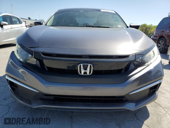 2019 Honda Civic LX with VIN 19XFC2F68KE003117, listed as a Copart auction lot 53500705 with 46,397 mi miles and Salvage Title. Bid and sale history available at DreamBid. Image 5.