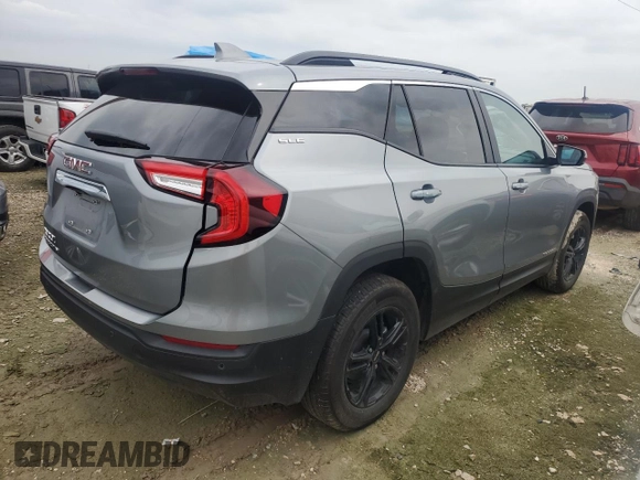 2024 GMC Terrain SLE with VIN 3GKALMEG7RL396649, listed as a Copart auction lot 54423435 with 3,411 mi miles and Salvage title. Bid and sale history available at DreamBid. Image 3.