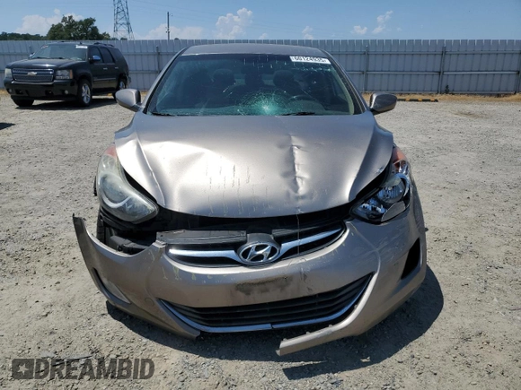 2013 Hyundai Elantra GLS with VIN 5NPDH4AE4DH451758, listed as a Copart auction lot 60124935 with 164,784 mi miles and Salvage title. Bid and sale history available at DreamBid. Image 5.