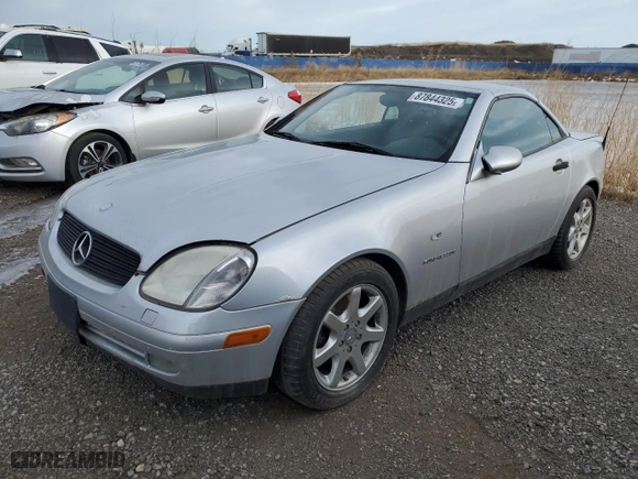 1999 Mercedes-Benz SLK-Class with VIN WDBKK47F0XF111318, listed as a Copart auction lot 87844325 with 192,138 mi miles and Salvage Title. Bid and sale history available at carsss.com. Image 2.