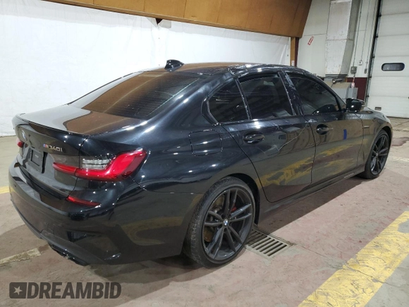 2021 BMW 3 Series M340i xDrive with VIN 3MW5U9J00M8B50888, listed as a Copart auction lot 83747584 with 35,951 mi miles and Salvage Title. Bid and sale history available at carsss.com. Image 3.