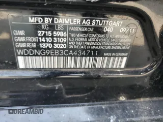 2012 Mercedes-Benz S 550 with VIN WDDNG9EB3CA434711, listed as a Copart auction lot 59297855 with 140,561 mi miles and Clean title. Bid and sale history available at DreamBid. Image 12.