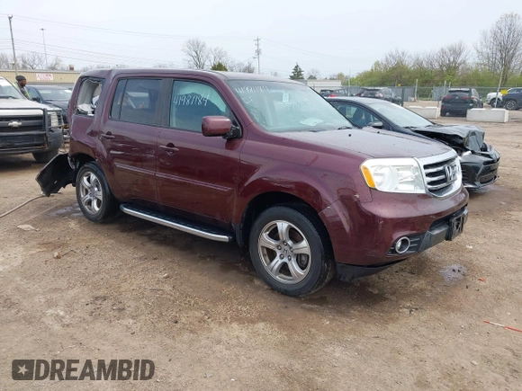 2013 Honda Pilot EX-L with VIN 5FNYF4H50DB036352, listed as a IAAI auction lot 41981184 with 166,539 mi miles. Bid and sale history available at carsss.com. Image 1.