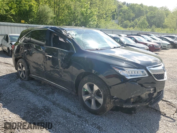 2014 Acura MDX with VIN 5FRYD4H22EB011268, listed as a Copart auction lot 55961295 with 203,478 mi miles and Salvage title. Bid and sale history available at DreamBid. Image 4.