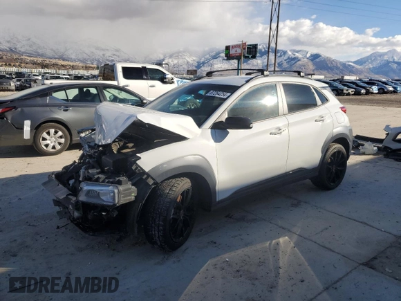 2021 Hyundai Kona Night Edition with VIN KM8K6CA54MU680756, listed as a Copart auction lot 87264254 with 45,906 mi miles and Salvage Title. Bid and sale history available at DreamBid. Image 1.