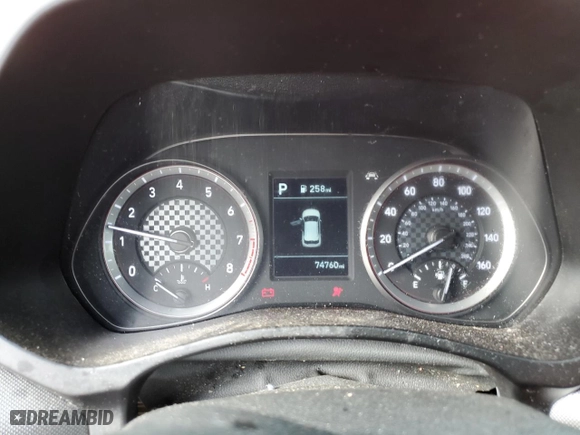 2019 Hyundai Veloster 2.0 Premium with VIN KMHTG6AF4KU011072, listed as a Copart auction lot 39301154 with 74,760 mi miles and Salvage Title. Bid and sale history available at carsss.com. Image 9.