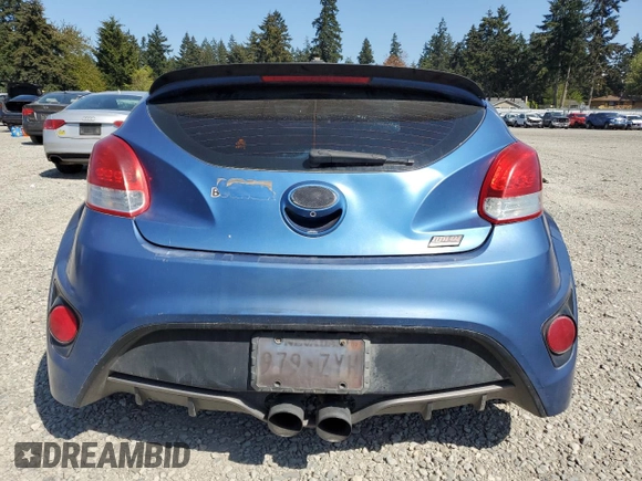 2016 Hyundai Veloster Turbo with VIN KMHTC6AE6GU250732, listed as a Copart auction lot 55528535 with Not provided miles and Clean title. Bid and sale history available at DreamBid. Image 6.