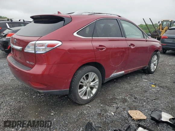 2010 Lexus RX 450h with VIN JTJBC1BA2A2024623, listed as a Copart auction lot 54246765 with Not provided miles and Salvage title. Bid and sale history available at DreamBid. Image 3.