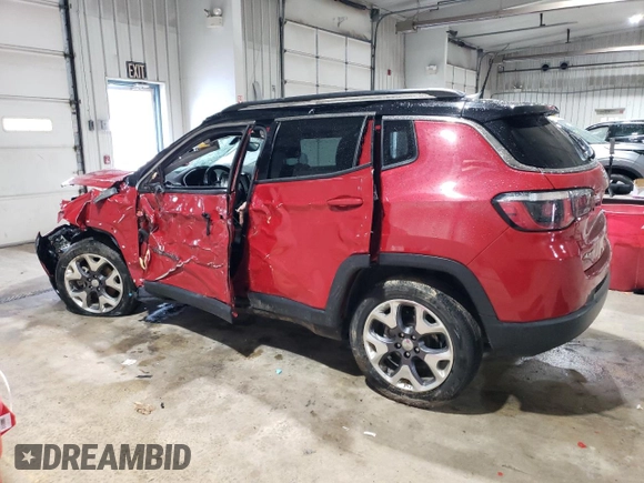 2020 Jeep Compass Limited z VIN 3C4NJDCB4LT131852, wystawiony jako Copart lot #56415665 z przebiegiem Nie podano mil oraz Szkoda całkowita • Salvage title. Historia ofert i sprzedaży dostępna na DreamBid. Obrazek 2.