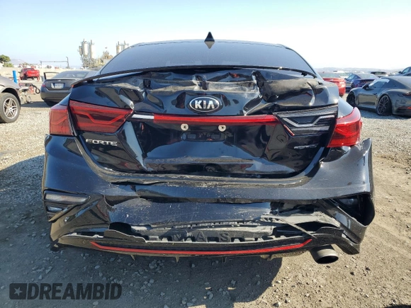 2021 Kia Forte GT-Line with VIN 3KPF34AD1ME359817, listed as a Copart auction lot 59162145 with 86,670 mi miles and Salvage title. Bid and sale history available at DreamBid. Image 6.