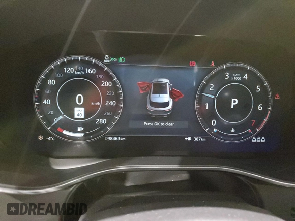 2021 Jaguar F-Pace S with VIN SADCJ2EX9MA683249, listed as a Copart auction lot 45011085 with 98,463 mi miles and Salvage title. Bid and sale history available at DreamBid. Image 9.