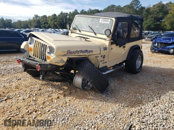 1993 Jeep Wrangler with VIN 1J4FY29S5PP247657, listed as a Copart auction lot 41595585 with 185,962 mi miles and Salvage Title. Bid and sale history available at carsss.com. Image 1.