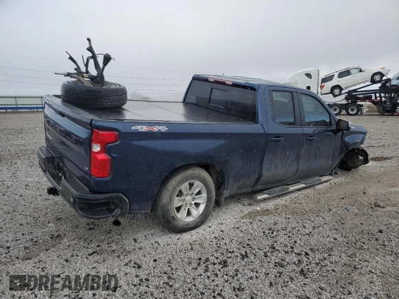 2020 Chevrolet Silverado 1500 LT with VIN 1GCRYDED7LZ312027, listed as a Copart auction lot 45912325 with 42,282 mi miles and Salvage Title. Bid and sale history available at carsss.com. Image 3.
