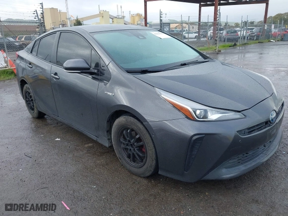 2019 Toyota Prius L Eco with VIN JTDKARFU3K3099256, listed as a IAAI auction lot 41813619 with 169,900 mi miles. Bid and sale history available at carsss.com. Image 1.