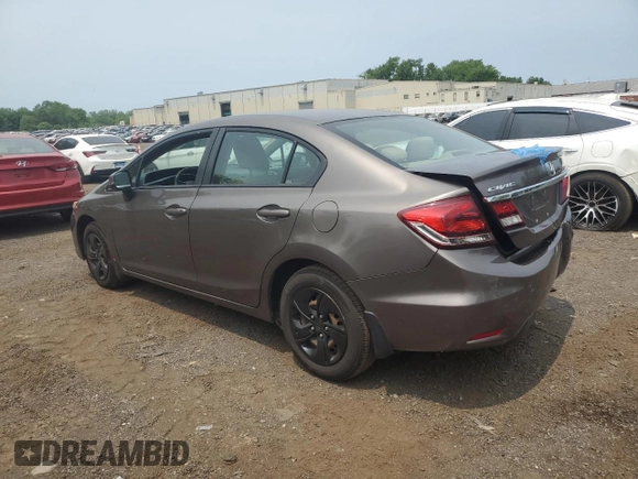 2013 Honda Civic LX with VIN 2HGFB2F55DH552566, listed as a Copart auction lot 59542755 with 160,820 mi miles and Salvage title. Bid and sale history available at DreamBid. Image 2.