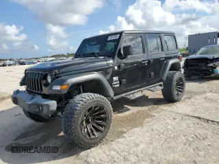 2020 Jeep Wrangler Unlimited Sport S z VIN 1C4HJXDN4LW223755, wystawiony jako Copart lot #43514255 z przebiegiem 32 077 mil mil oraz Szkoda całkowita • Salvage title. Historia ofert i sprzedaży dostępna na DreamBid. Obrazek 1.