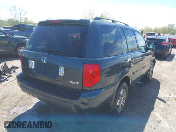 2005 Honda Pilot EX-L with VIN 2HKYF18625H515771, listed as a IAAI auction lot 42152527 with 293,380 mi miles and . Bid and sale history available at DreamBid. Image 4.
