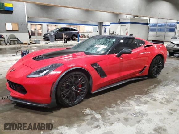 2015 Chevrolet Corvette Z06 3LZ with VIN 1G1YT2D6XF5601487, listed as a Copart auction lot 84813654 with 0 mi miles and Salvage Title. Bid and sale history available at carsss.com. Image 1.