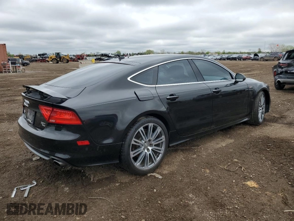 2012 Audi A7 Prestige with VIN WAUSGAFC0CN004453, listed as a Copart auction lot 54923205 with 217,544 mi miles and Salvage title. Bid and sale history available at DreamBid. Image 3.