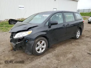 2013 Toyota Sienna L with VIN 5TDZK3DC9DS297098, listed as a Copart auction lot 57467115 with 104,254 mi miles and Clean title. Bid and sale history available at DreamBid. Image 1.