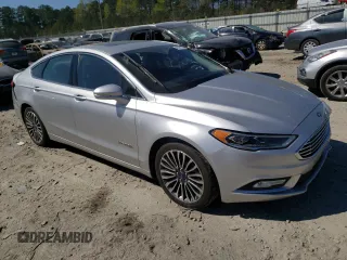 2018 Ford Fusion Hybrid Titanium with VIN 3FA6P0RU6JR155543, listed as a Copart auction lot 46081033 with 76,466 mi miles. Bid and sale history available at carsss.com. Image 4.