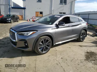 2023 Infiniti QX55 Essential with VIN 3PCAJ5KR9PF102225, listed as a Copart auction lot 53960505 with 40,156 mi miles and Salvage title. Bid and sale history available at DreamBid. Image 1.