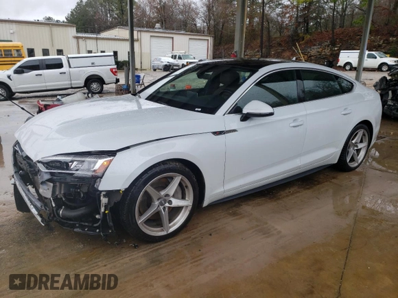 2018 Audi A5 Sportback Premium Plus with VIN WAUENCF57JA010545, listed as a Copart auction lot 42618524 with 72,823 mi miles. Bid and sale history available at carsss.com. Image 1.