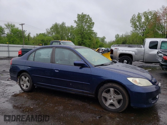 2004 Honda Civic EX with VIN 2HGES26764H614960, listed as a Copart auction lot 55269615 with 157,293 mi miles and Salvage Title. Bid and sale history available at DreamBid. Image 4.