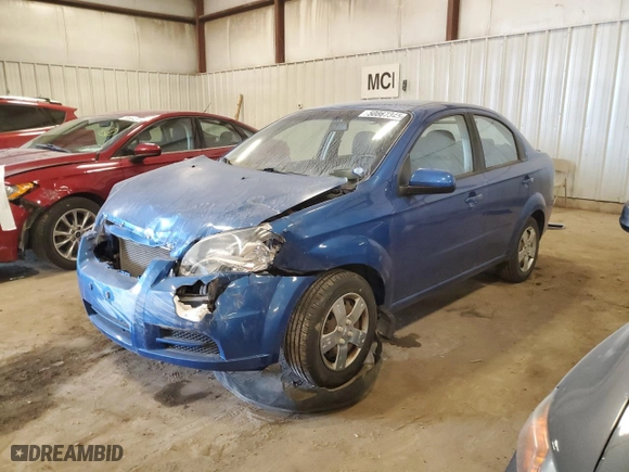 2010 Chevrolet Aveo LT w/1LT with VIN KL1TD5DE9AB083364, listed as a Copart auction lot 50867345 with 100,075 mi miles and Salvage Title. Bid and sale history available at carsss.com. Image 1.