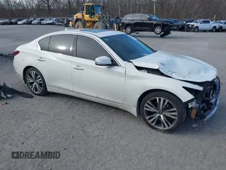 2018 Infiniti Q50 3.0t LUXE with VIN JN1EV7AR1JM439265, listed as a IAAI auction lot 40851242 with 118,894 mi miles. Bid and sale history available at carsss.com. Image 1.