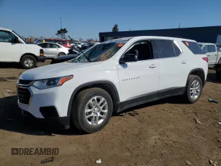 2020 Chevrolet Traverse LS z VIN 1GNERFKW1LJ320630, wystawiony jako Copart lot #53187465 z przebiegiem 90 034 mil mil oraz Nie do naprawy • Non repairable. Historia ofert i sprzedaży dostępna na DreamBid. Obrazek 1.