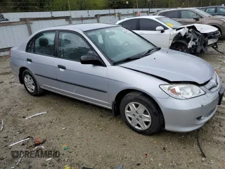 2005 Honda Civic VP with VIN 1HGES16355L008304, listed as a Copart auction lot 53081065 with 37,176 mi miles and Salvage Title. Bid and sale history available at DreamBid. Image 4.
