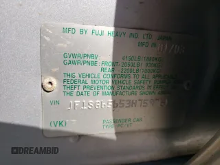 2003 Subaru Forester XS with VIN JF1SG65653H759761, listed as a Copart auction lot 54401914 with 212,658 mi miles and Non Repairable. Bid and sale history available at carsss.com. Image 12.
