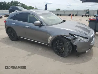 2017 Infiniti QX70 with VIN JN8CS1MU0HM141234, listed as a Copart auction lot 56102205 with 154,546 mi miles and Salvage title. Bid and sale history available at DreamBid. Image 4.