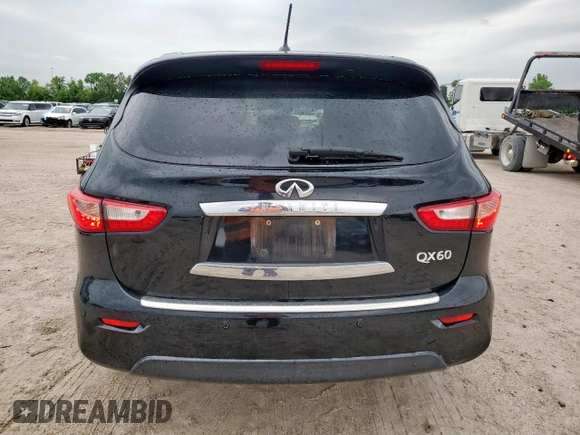 2014 Infiniti QX60 with VIN 5N1AL0MN4EC553141, listed as a Copart auction lot 58720095 with 90,311 mi miles and Salvage title. Bid and sale history available at DreamBid. Image 6.